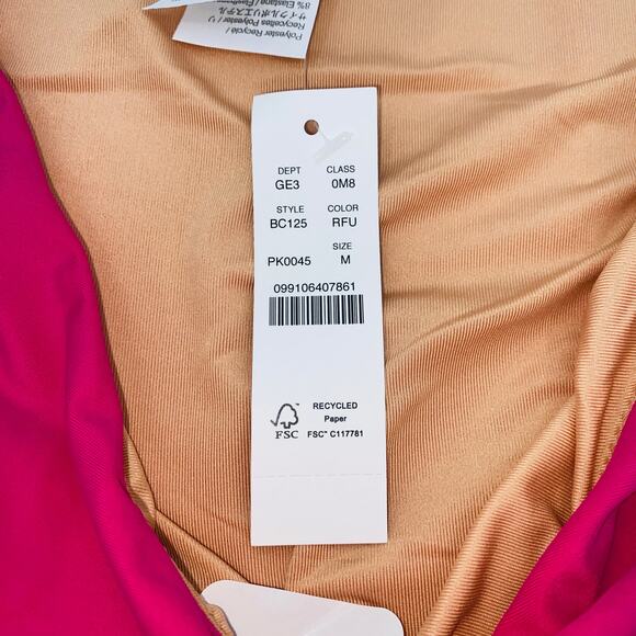 New J. Crew Neon Fuchsia Pink Bikini Swim Bathing Suit Bottom Womens Size Medium - Picture 5 of 8